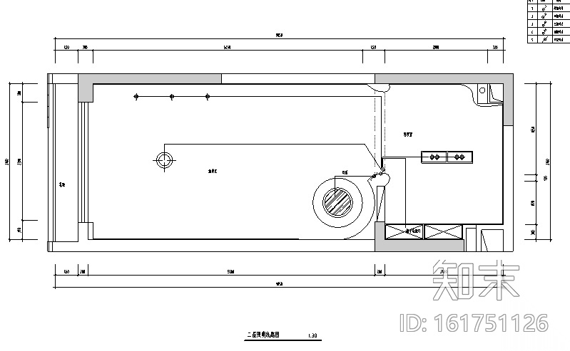 现代风格小型办公空间设计施工图（附效果图）施工图下载【ID:161751126】