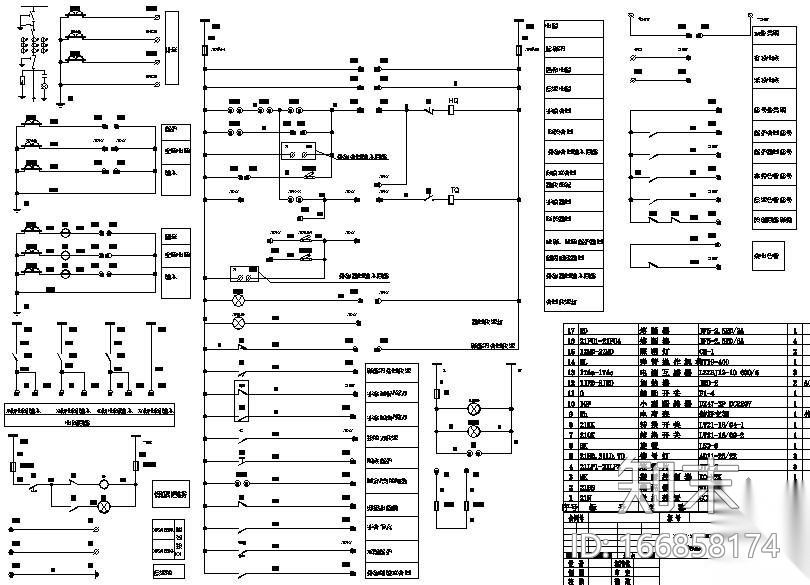 高压柜10KV二次接线图cad施工图下载【ID:166858174】