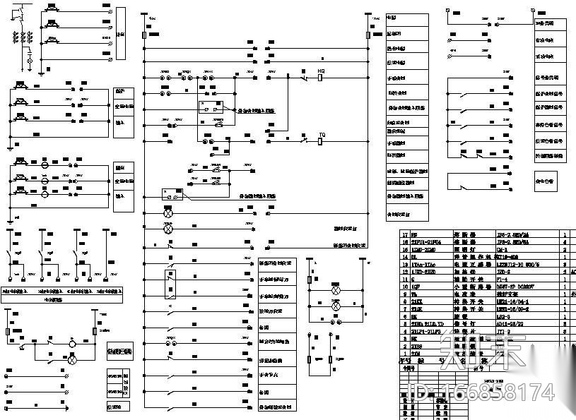 高压柜10KV二次接线图cad施工图下载【ID:166858174】