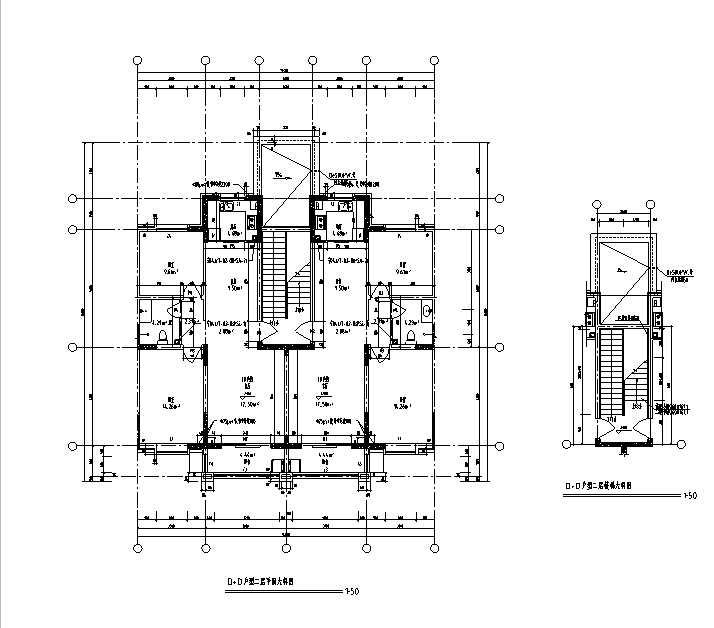 [宁夏]多层新中式风格联排式别墅建筑施工图（含全专业...cad施工图下载【ID:166332113】