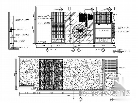 [福建]200平现代中式风格品茶会所室内装修施工图（含效...施工图下载【ID:161785113】