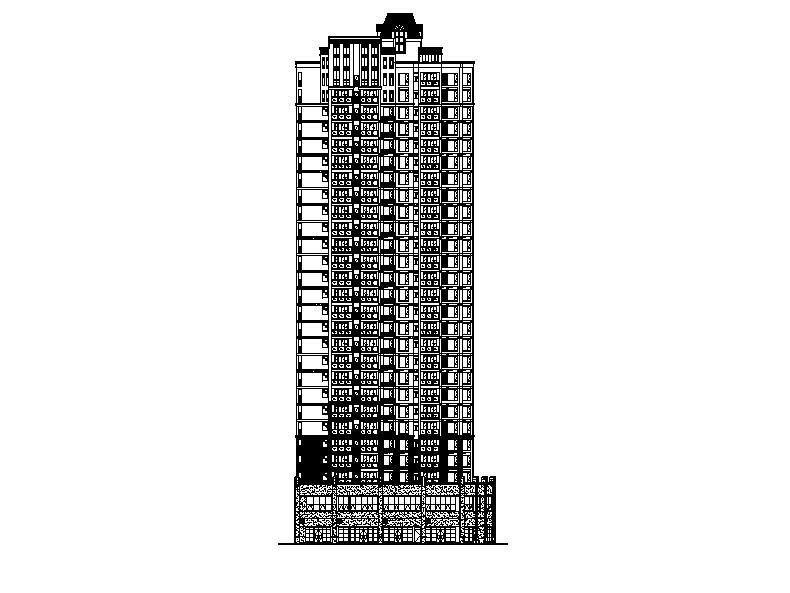 [四川]高层塔式住宅楼建筑施工图（含水暖电）cad施工图下载【ID:149781193】