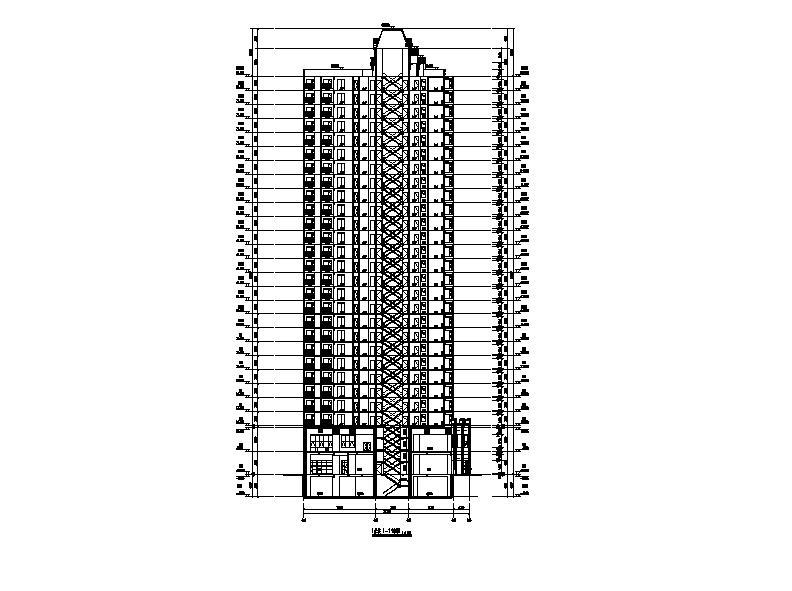 [四川]高层塔式住宅楼建筑施工图（含水暖电）cad施工图下载【ID:149781193】