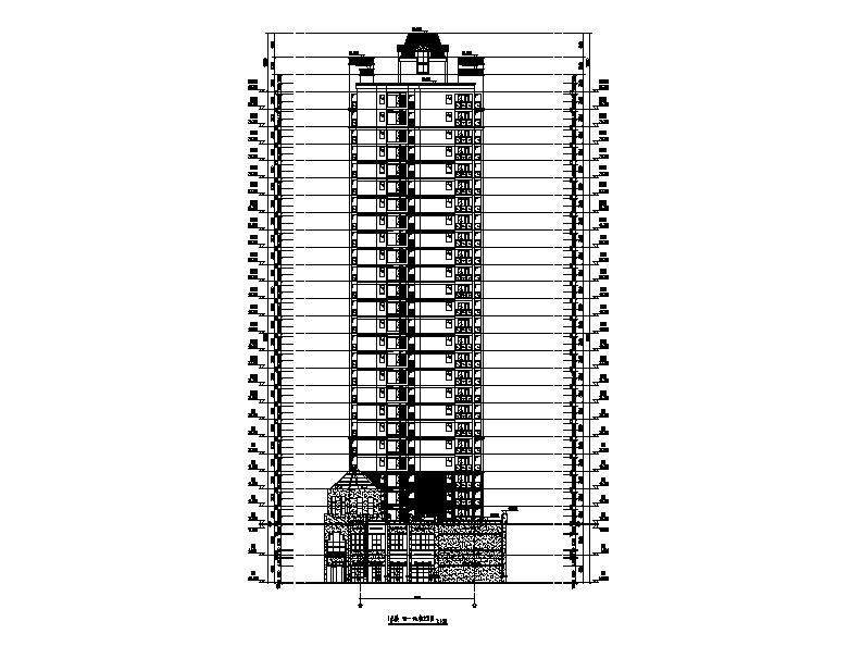 [四川]高层塔式住宅楼建筑施工图（含水暖电）cad施工图下载【ID:149781193】