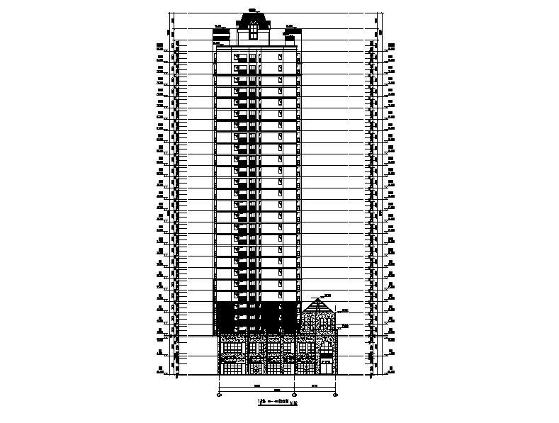 [四川]高层塔式住宅楼建筑施工图（含水暖电）cad施工图下载【ID:149781193】