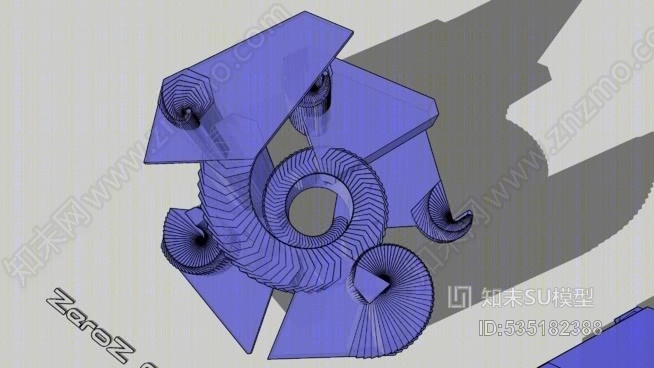 3DgameDesignLevels螺旋化RFX示例2SU模型下载【ID:535182388】