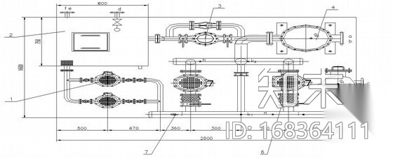 混水机组大样图cad施工图下载【ID:168364111】