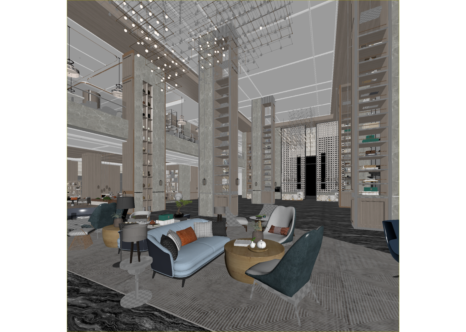 现代售楼处3D模型下载【ID:1214756228】