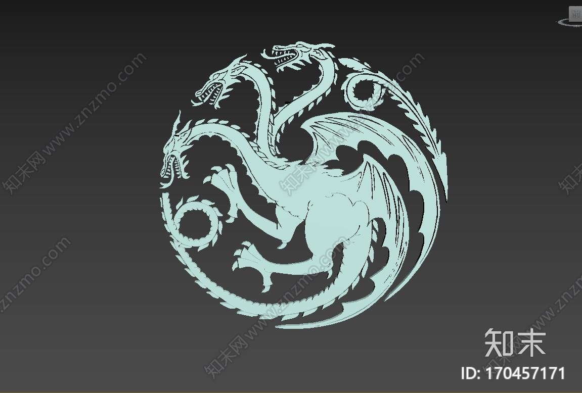 三头龙house_targaryen3d打印模型下载【ID:170457171】