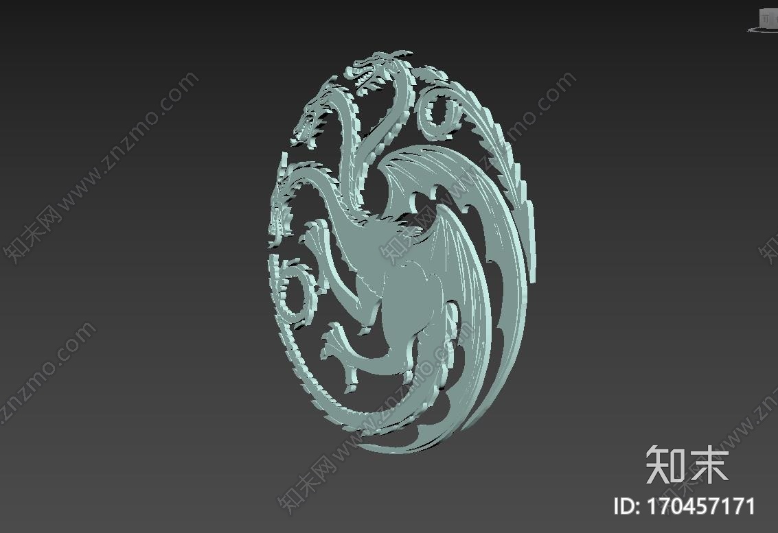 三头龙house_targaryen3d打印模型下载【ID:170457171】