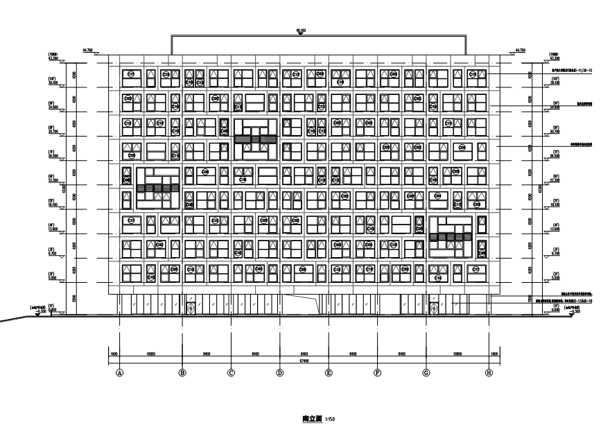 [广东]高层科技办公楼建筑图纸（85页PDF全专业图纸）施工图下载【ID:149951165】