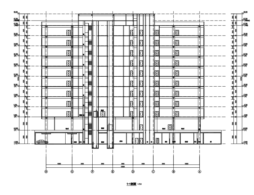 [广东]高层科技办公楼建筑图纸（85页PDF全专业图纸）施工图下载【ID:149951165】