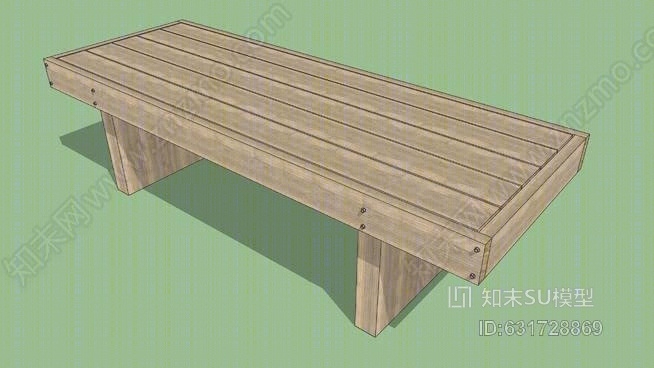 简易木凳座SU模型下载【ID:631728869】