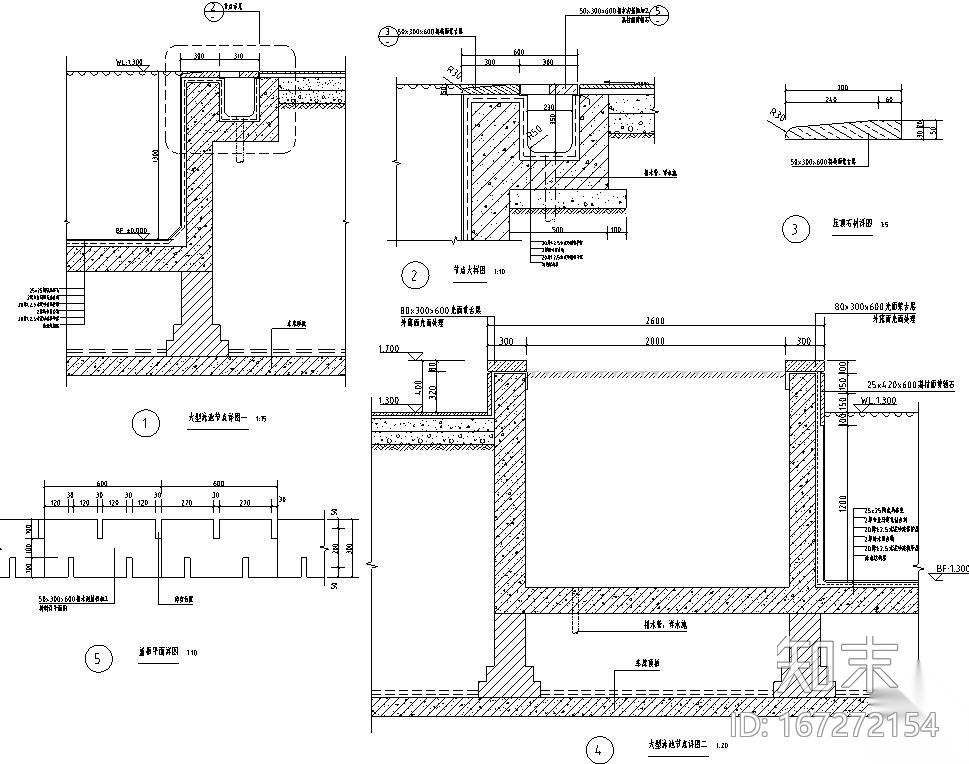 [广东]时代典雅住宅小型泳池景观施工图设计cad施工图下载【ID:167272154】