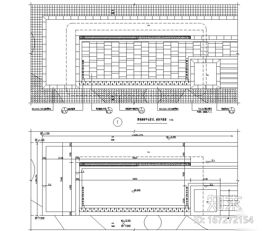 [广东]时代典雅住宅小型泳池景观施工图设计cad施工图下载【ID:167272154】