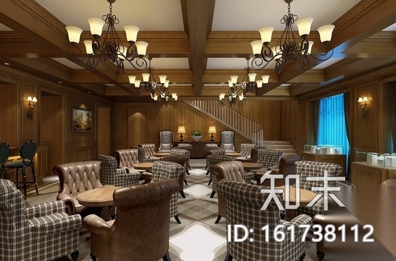 [厦门]精致社区公馆美式风情销售中心精装修施工图（含效...cad施工图下载【ID:161738112】