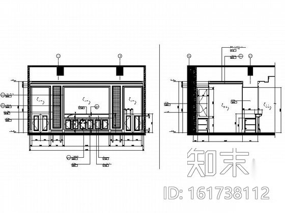 [厦门]精致社区公馆美式风情销售中心精装修施工图（含效...cad施工图下载【ID:161738112】