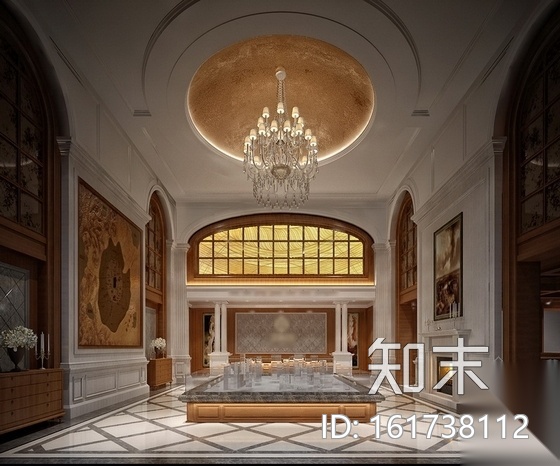 [厦门]精致社区公馆美式风情销售中心精装修施工图（含效...cad施工图下载【ID:161738112】
