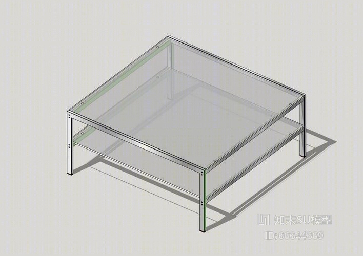 玻璃茶几SU模型下载【ID:66644669】