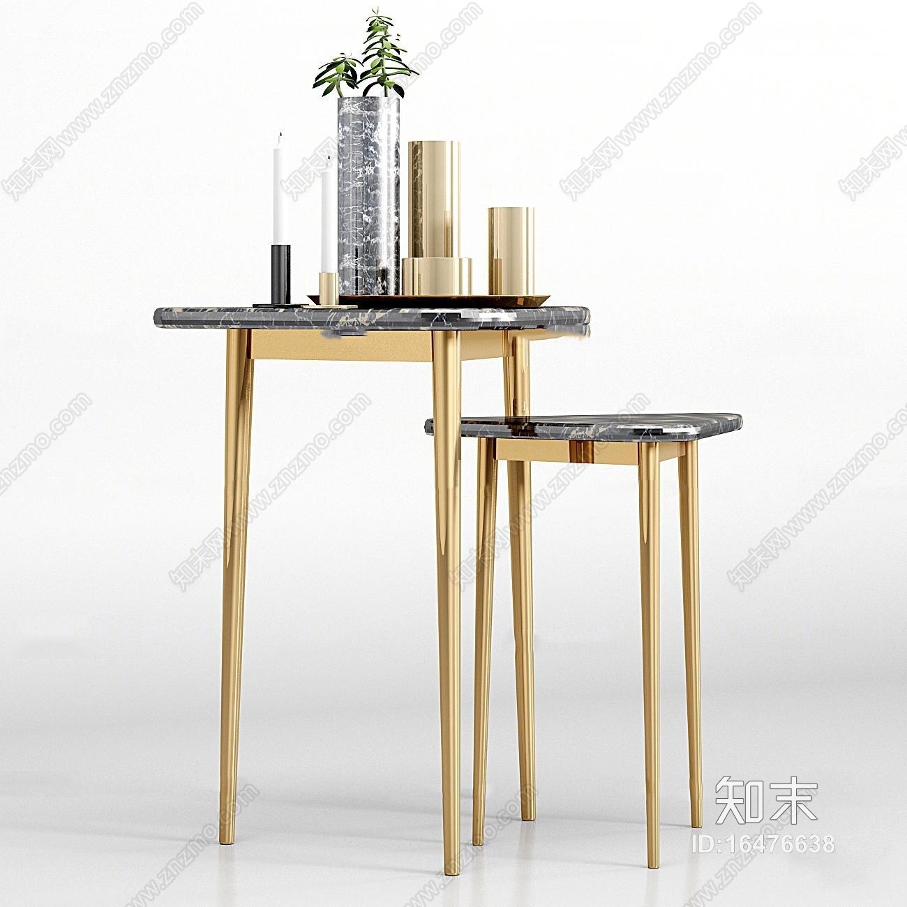现代金属角几3D模型下载【ID:16476638】