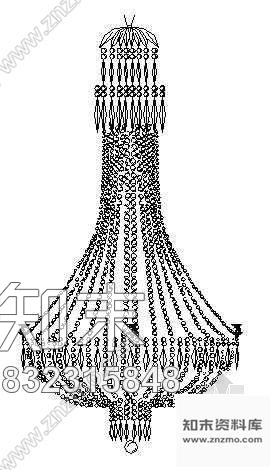 图块/节点吊灯图块4施工图下载【ID:832315848】