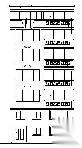 某五层私人住宅建筑方案图cad施工图下载【ID:149847131】