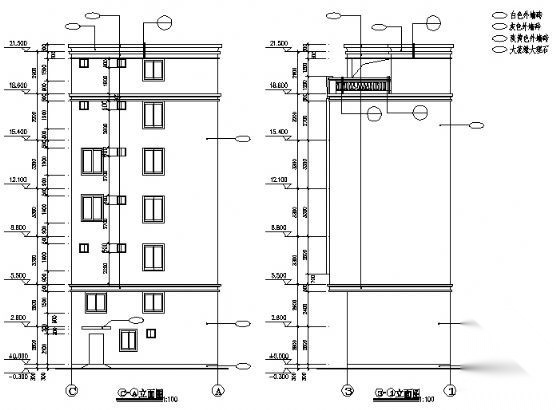 某五层私人住宅建筑方案图cad施工图下载【ID:149847131】