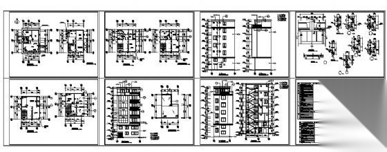 某五层私人住宅建筑方案图cad施工图下载【ID:149847131】