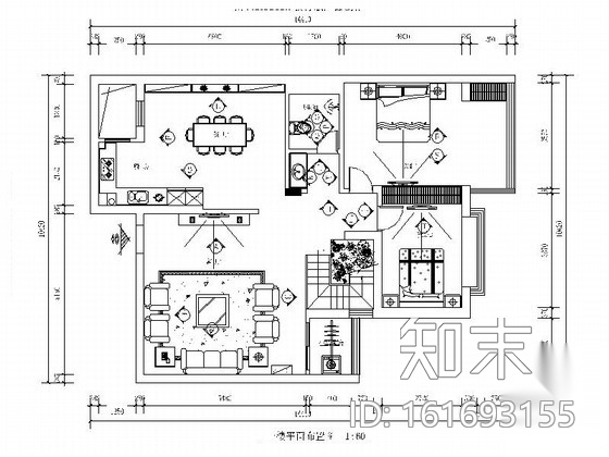 某豪华精品双层别墅室内装修施工图（含效果）cad施工图下载【ID:161693155】