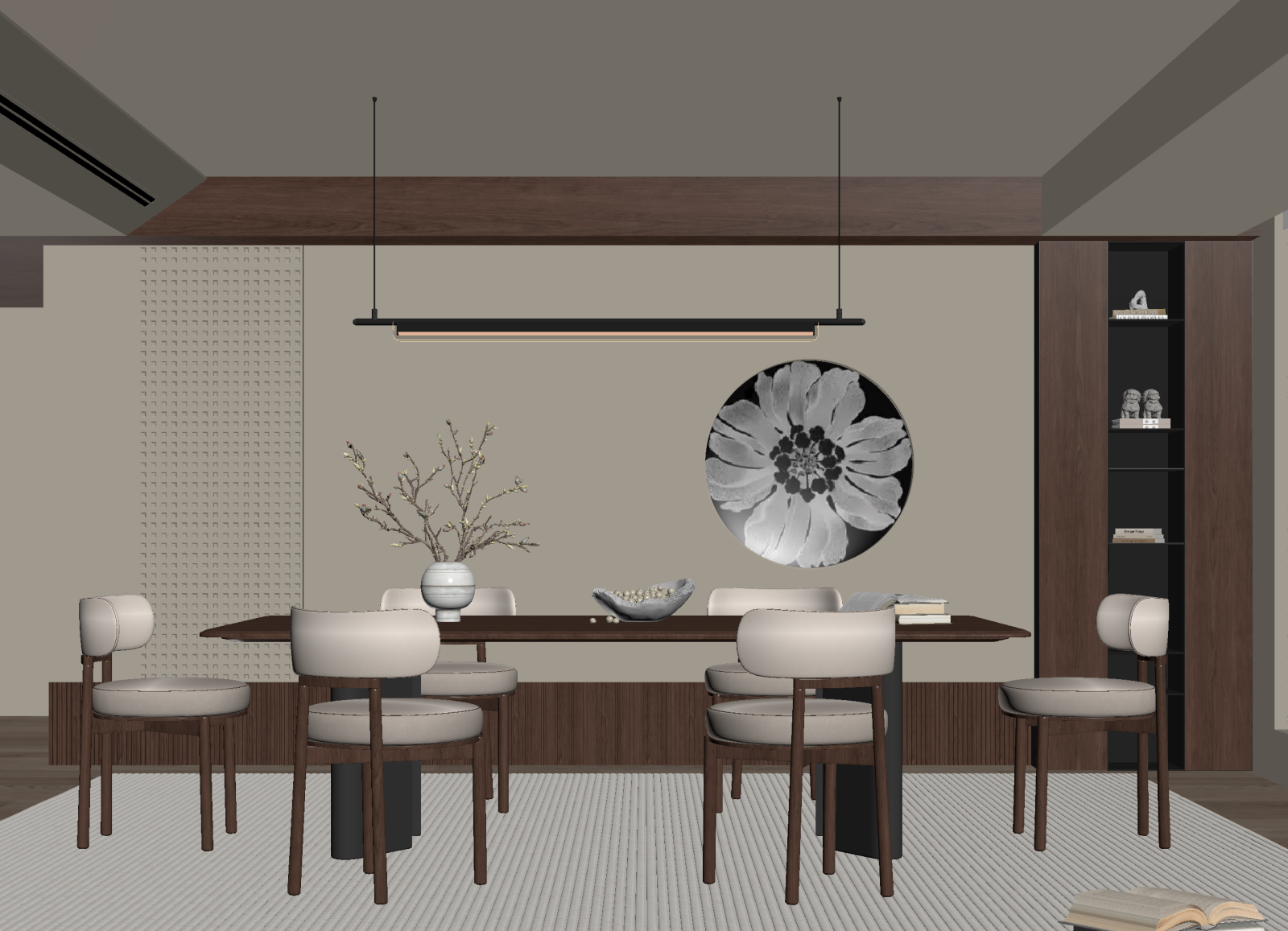 现代家居餐厅3D模型下载【ID:1214560871】