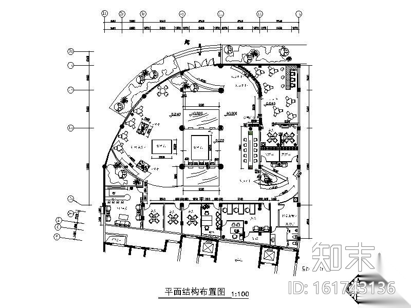 [毕业设计]售楼处装修图cad施工图下载【ID:161743136】