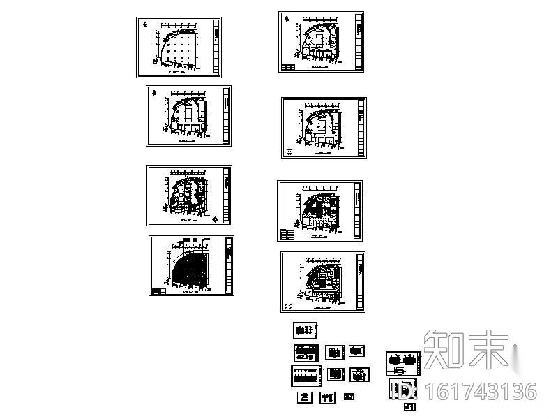 [毕业设计]售楼处装修图cad施工图下载【ID:161743136】