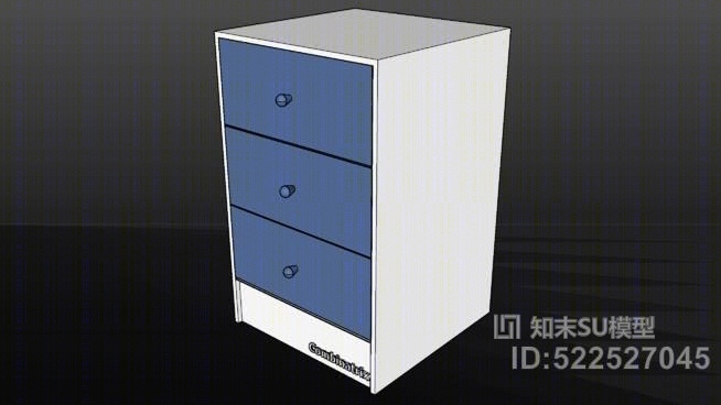 3拉胸床侧柜SU模型下载【ID:522527045】