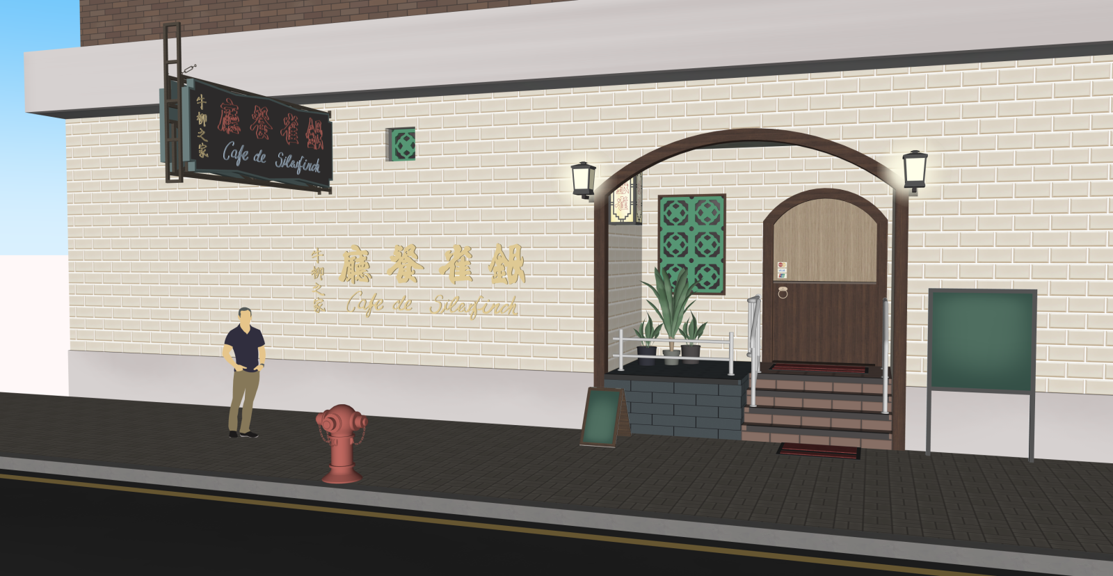 法式西餐厅SU模型下载【ID:1215930337】