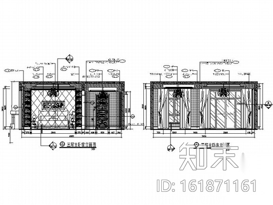 [广东]佛山某高档水景别墅奢华室内装修图cad施工图下载【ID:161871161】