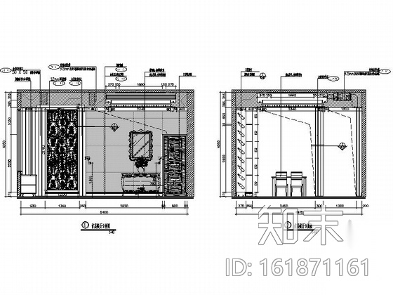 [广东]佛山某高档水景别墅奢华室内装修图cad施工图下载【ID:161871161】