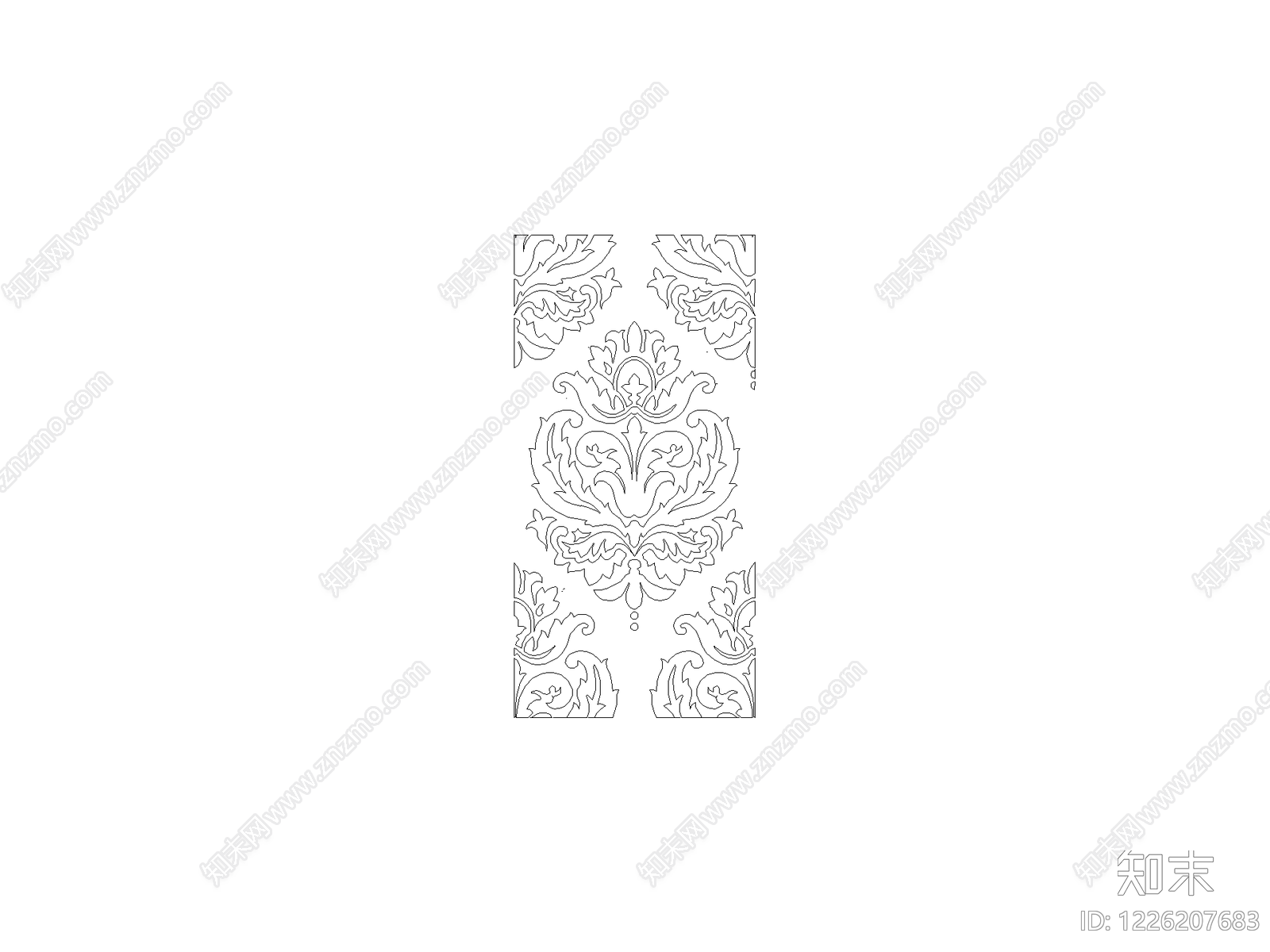 格栅装饰构件CAD图纸