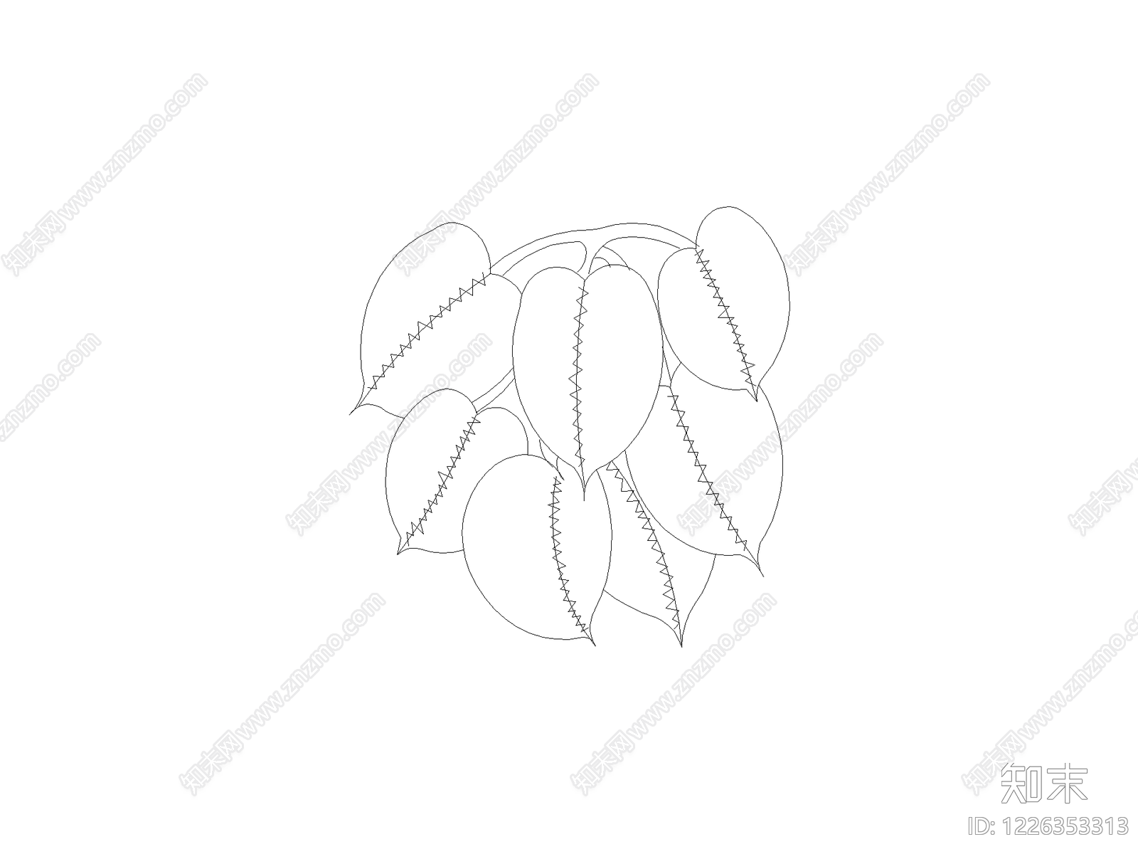 现代灌木种植CAD图纸