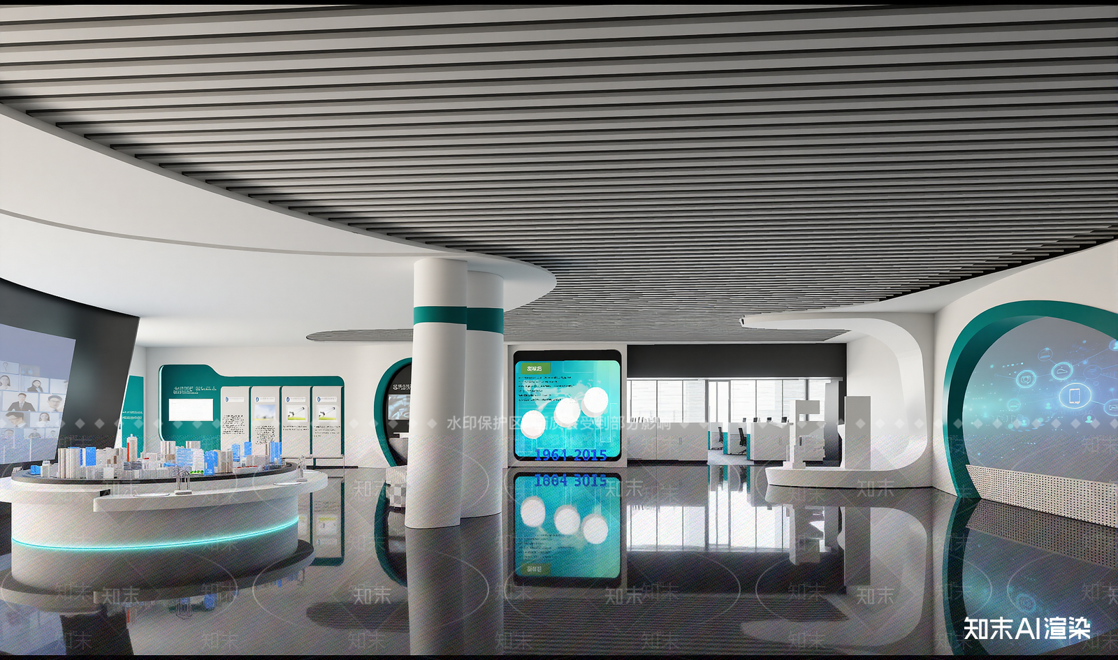现代科技展厅3D模型下载【ID:1214557961】