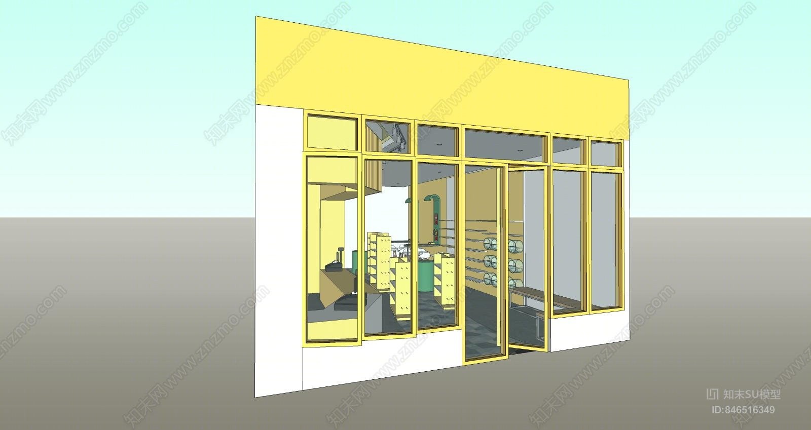 现代小超市SU模型下载【ID:846516349】