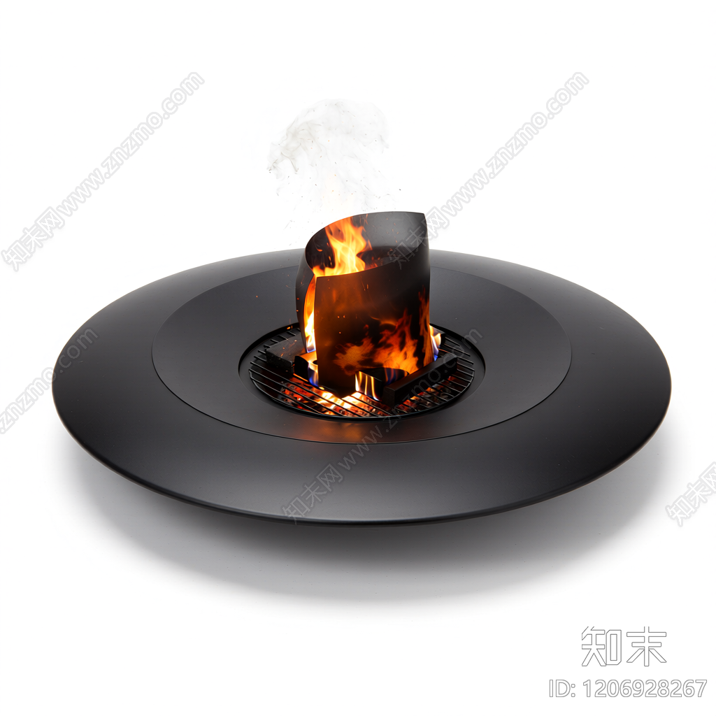 金属火炉装饰组件3D模型下载【ID:1206928267】