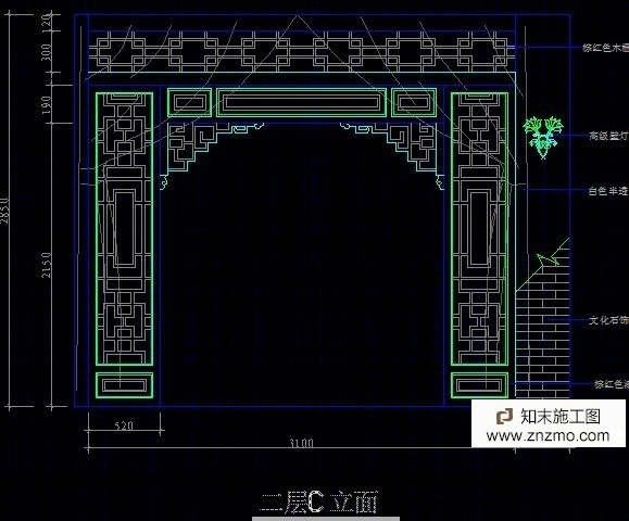 些中式立面施工图下载【ID:36938866】