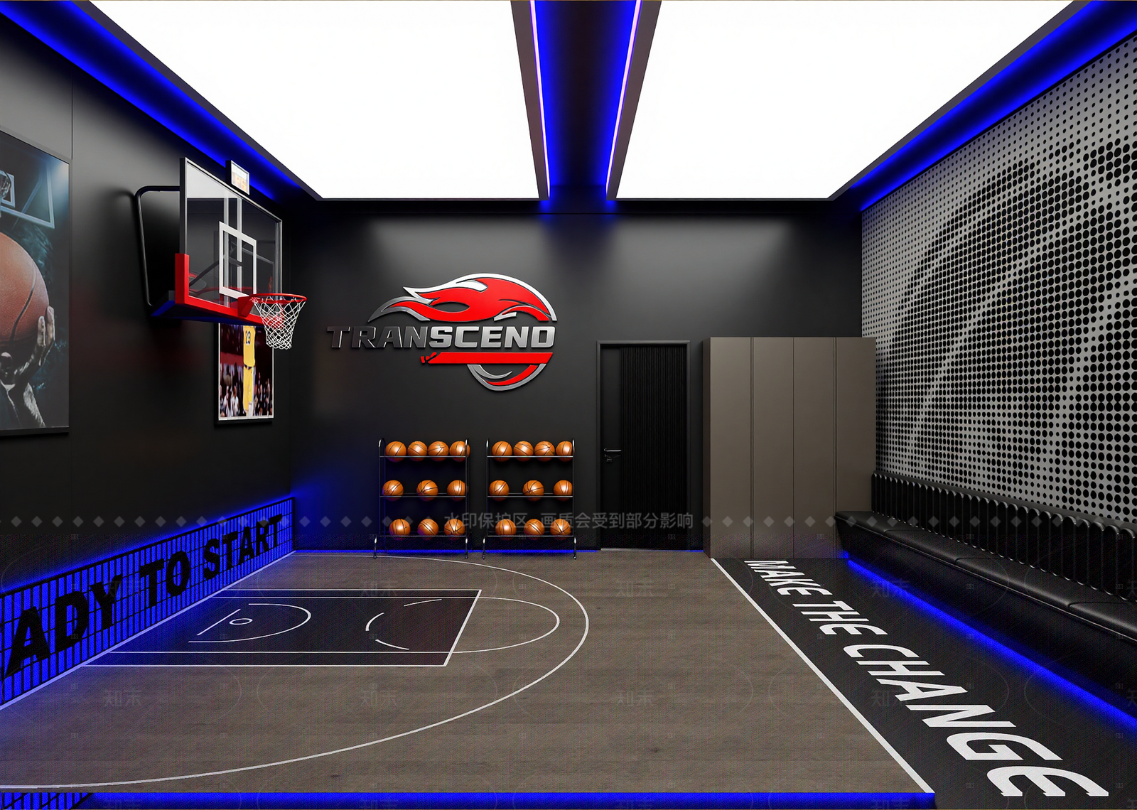 现代篮球场3D模型下载【ID:1214933200】