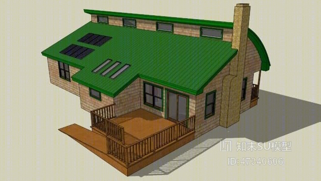 太阳能家用修订版SU模型下载【ID:47340606】