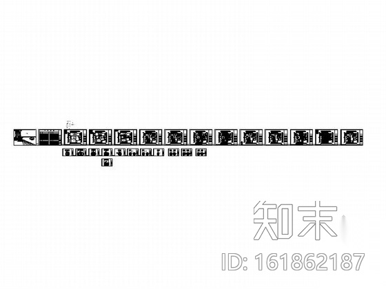 [上海]文化古镇现代时尚三居室装修施工图cad施工图下载【ID:161862187】