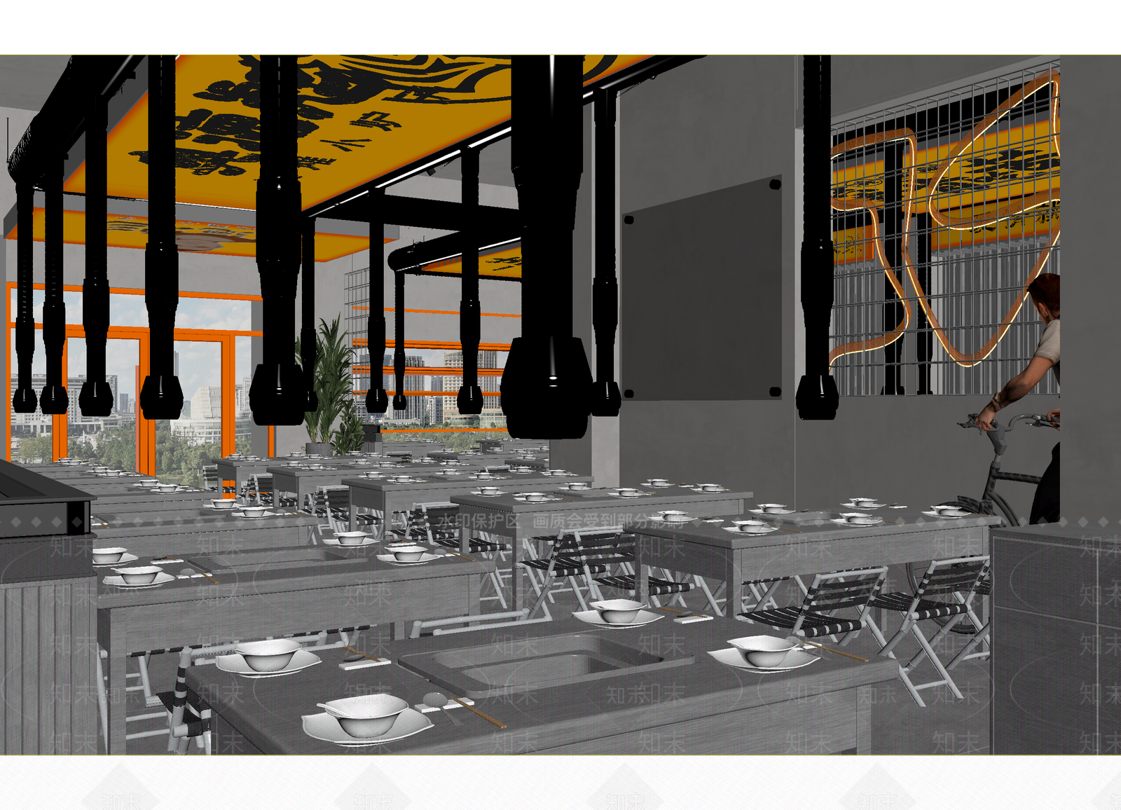 现代火锅店3D模型下载【ID:1214702107】