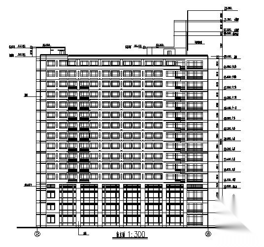 上海某医院住院楼建筑方案初步图cad施工图下载【ID:151587123】