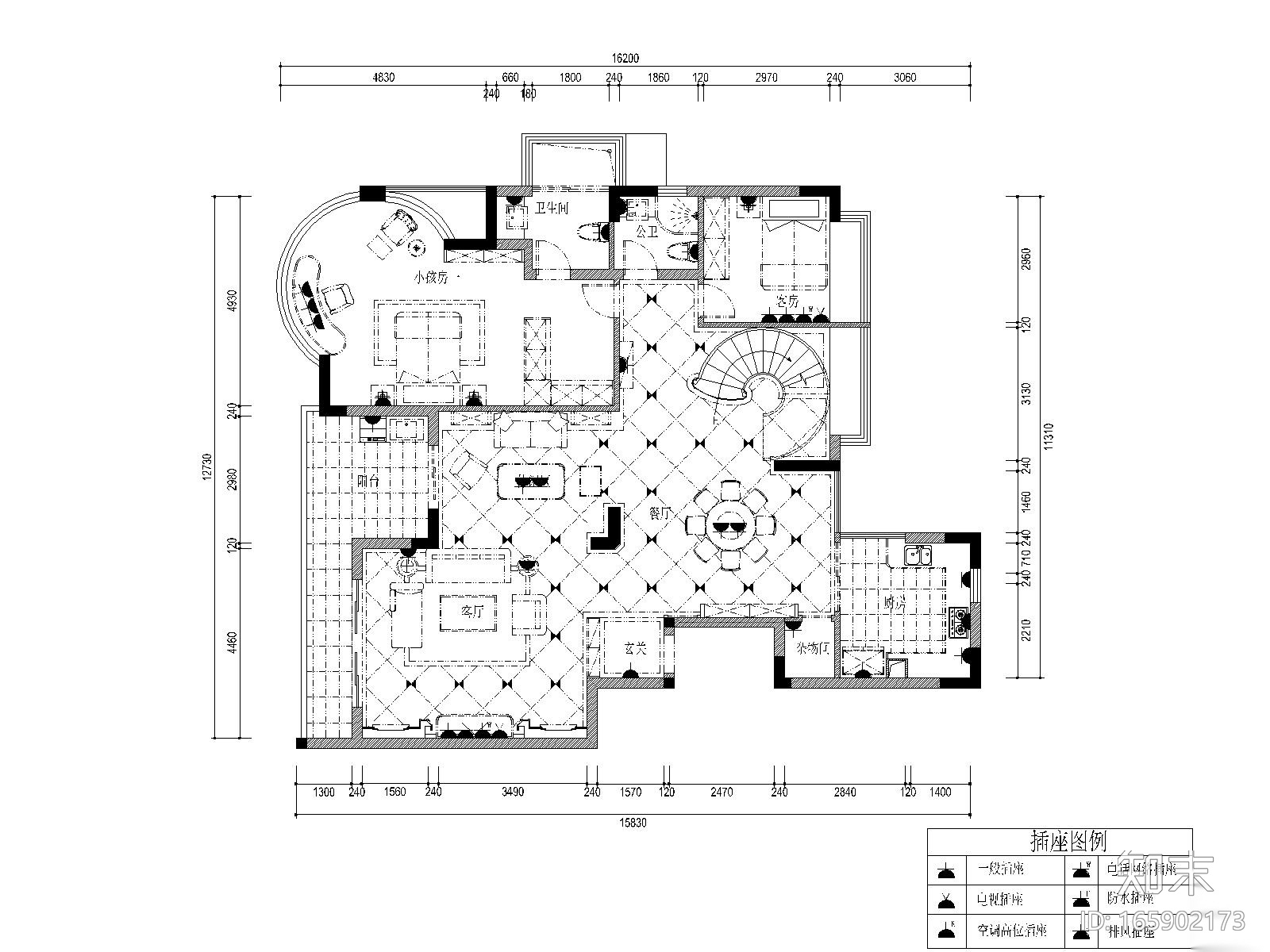 [南宁]海大-南宁市远辰山水一号施工图+效果图cad施工图下载【ID:165902173】