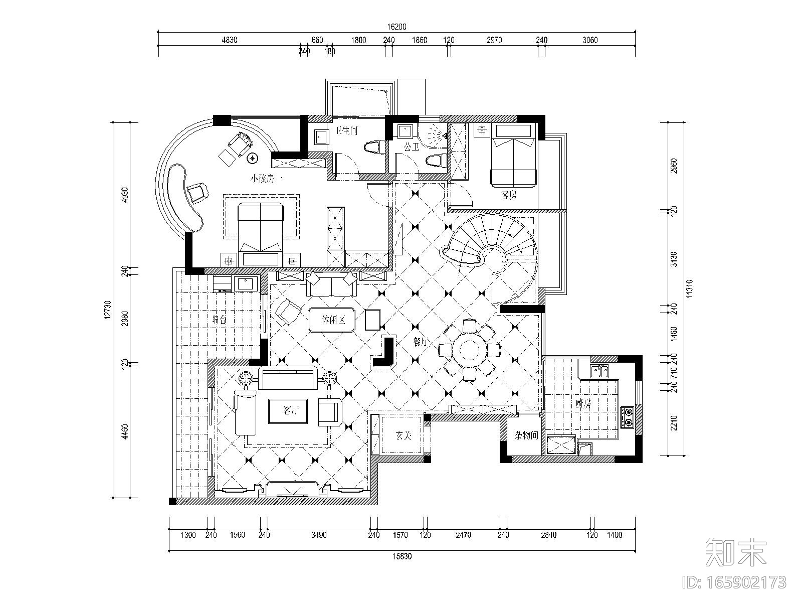 [南宁]海大-南宁市远辰山水一号施工图+效果图cad施工图下载【ID:165902173】