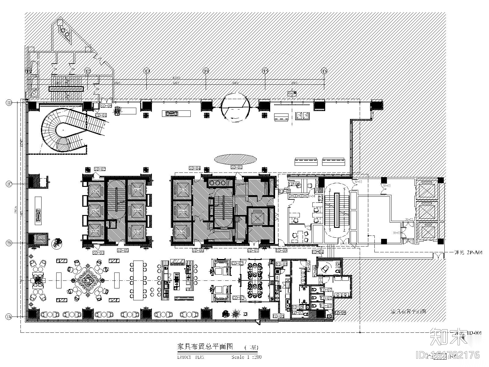 [苏州]合景万怡酒店公区CAD施工图+效果图​cad施工图下载【ID:161702176】